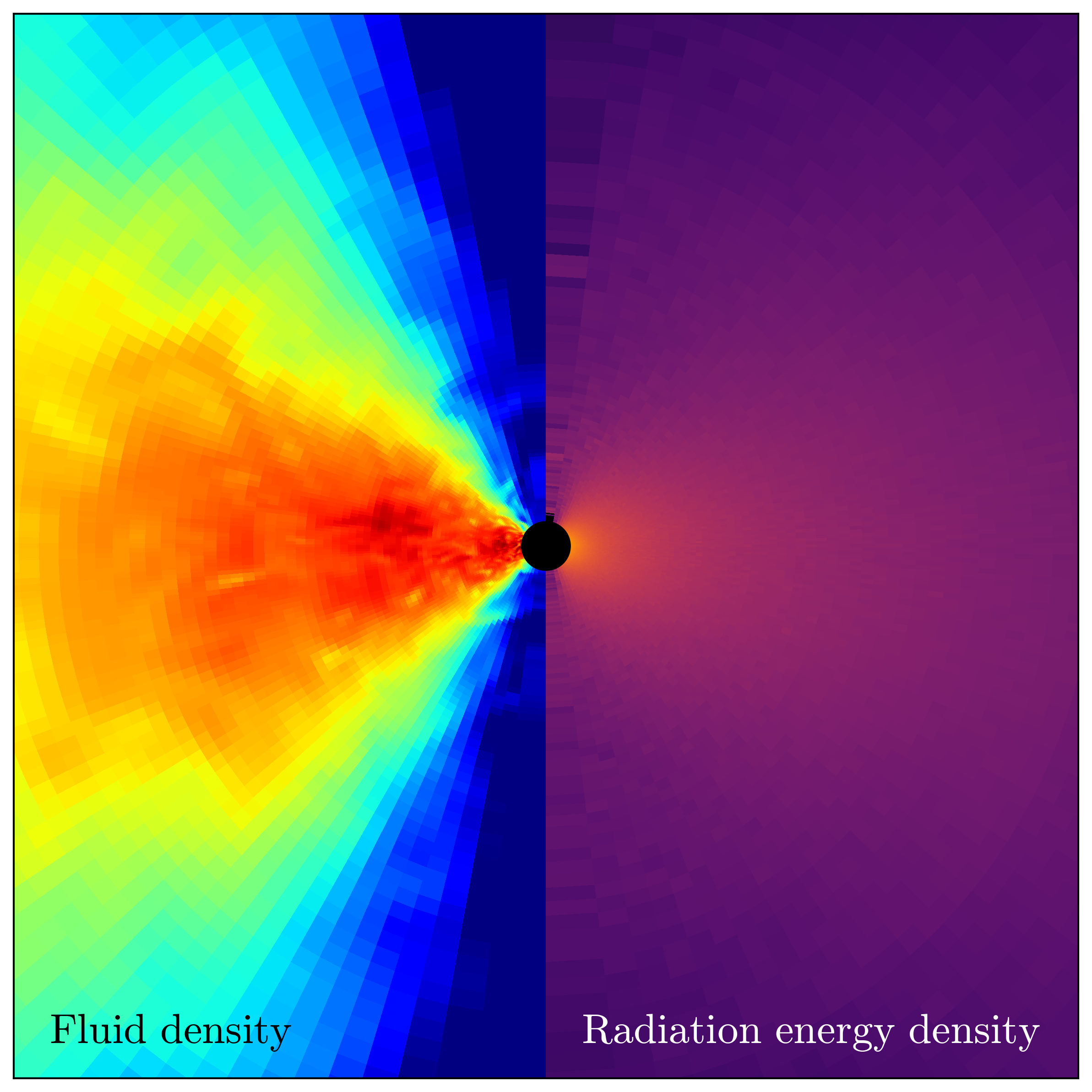 Simulation of a disk around a black hole.